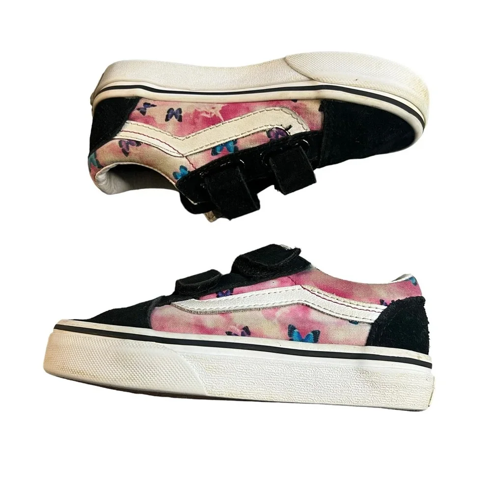 Vans Kids Pink Black Tie-Dye Velcro Sneakers - Picture 4 of 10